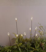 Outdoor garden globe spike light by Daya Worldwide, featuring a sleek spherical glass design with a sturdy metal stake for landscape lighting.