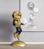 Daya Worldwide Astro Glow sculptural floor lamp resembling a modern statue with a sleek, artistic design for contemporary decor.