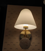 Modern bronze stone wall sconce wall light by Daya Worldwide featuring a sleek, contemporary design with textured bronze finish.