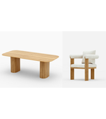 Outdoor dining set by Daya Worldwide featuring a table and chairs for outdoor use, designed for stylish outdoor entertaining.