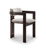 Daya Worldwide Axis Arm Dining Chair with sleek wooden frame and upholstered seat, modern design for dining rooms