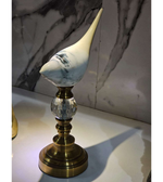 Ivory crest bird decor accent by Daya Worldwide, featuring a detailed bird shape for home decoration and aesthetic appeal.