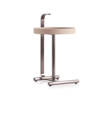 Daya Worldwide Halo Accent Side Table with circular top and sleek base, in a modern design suitable for living room decor.