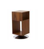 Daya Worldwide Axis wooden side table with a sleek rectangular design, featuring a smooth surface and sturdy wooden legs.