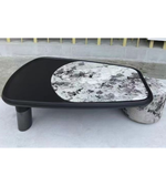 Modern Monolith Statement Coffee Table by Daya Worldwide featuring a sleek, geometric design in a stylish wood finish.