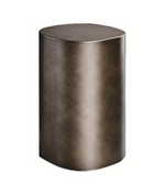 Pair of cylindrical side tables by Daya Worldwide featuring sleek, modern design and smooth surfaces for contemporary home decor.