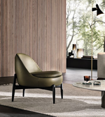 Daya Worldwide Sendai lounge armchair with plush fabric and modern design, perfect for relaxing in living room or lounge space.