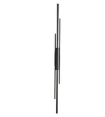 Designer vertical wall sconce providing ambient illumination