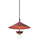 Modern pendant light with a unique design on a white background