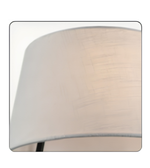 Close-up of a beige lampshade with a white background