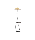 Floor lamp with a small table on a white background