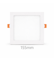 Slim square LED panel light for recessed ceiling with white frame in 155MM