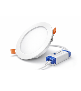 Round and square 3-in-1 LED recessed panel lights in 8W and 15W from Daya Worldwide, showing sleek design and bright illumination.
