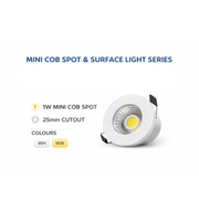 Mini COB spot light from Daya Worldwide, showcasing a compact, modern LED spotlight for accent lighting or decor.