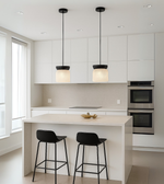 Elegant pendant light from Daya Worldwide's Floating Elegance collection, featuring a sleek, modern design ideal for contemporary decor.