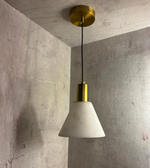 Modern marble effect cone pendant light by Daya Worldwide, showcasing a sleek, stylish design with a smooth marble finish.
