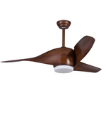 Wooden ceiling fan with three blades