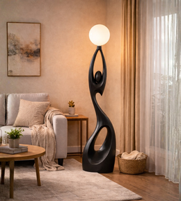 Modern feminine sculpture floor lamp by Daya Worldwide featuring a stylish, artistic statue with integrated lighting for contemporary decor.