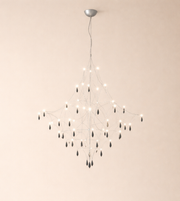Modern chandelier with multiple fairy light fixtures