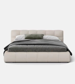 Modern Daya Worldwide Pure Bed with sleek frame and neutral bedding, perfect for contemporary bedroom decor.