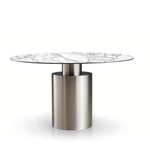 Modern LUCENTE dining table by Daya Worldwide featuring a sleek wooden top and sturdy metal legs for contemporary dining spaces.