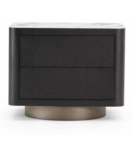 Ashline bedside table by Daya Worldwide featuring a modern design with a smooth wood finish and compact storage drawer.