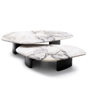 Set of two Alba nesting coffee tables by Daya Worldwide featuring modern wooden design and sleek finish.