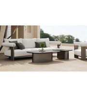 Outdoor luxury set by Daya Worldwide featuring stylish furniture, lighting, and decor for elegant outdoor living.
