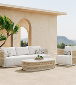 Outdoor lounge collection by Daya Worldwide featuring stylish outdoor furniture and decor for relaxing outdoor spaces.