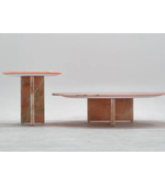 Modern Nysa coffee table by Daya Worldwide with a sleek wooden surface and minimalist design in a contemporary living room setting.