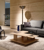Quadra Nest coffee table by Daya Worldwide featuring a modern, layered design in natural wood finish.