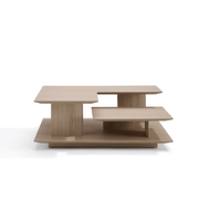 Modern Quadra Nest coffee table by Daya Worldwide featuring sleek geometric design and layered wooden surfaces.