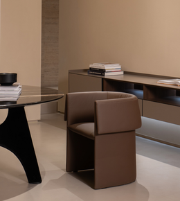Daya Worldwide Luna Curve dining chair with sleek curved design and cushioned seat, ideal for modern dining rooms.