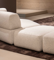 Daya Worldwide Pebble Modular Sofa with soft fabric cushions and contemporary design, shown in a modern living room setting