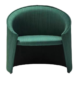 Daya Worldwide Cove Curve Lounge Chair in modern design with plush upholstery and sleek armrests, ideal for contemporary living spaces.