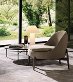 Daya Worldwide Sendai Nabuk armchair with plush cushioning and modern design, perfect for living room relaxation.