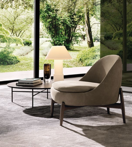Daya Worldwide Sendai Nabuk armchair with plush cushioning and modern design, perfect for living room relaxation.