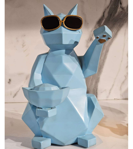 Decor catchall bowl featuring a cool cat design by Daya Worldwide, perfect for stylish organization or decorative display.