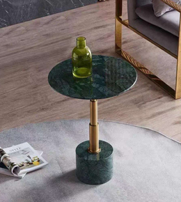 Emerald Luxe Accent Side Table by Daya Worldwide, featuring a sleek design with a glossy emerald finish and modern style.