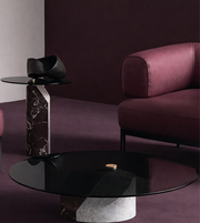 Midnight marble duo coffee table by Daya Worldwide featuring modern design and sleek black marble surfaces.