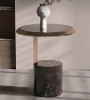 Daya Worldwide Aura cantilever side table with sleek black finish, modern design, and sturdy coffee table construction.