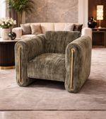 Green Luxe Accent Chair by Daya Worldwide, contemporary armchair with plush upholstery and stylish design for modern interiors.