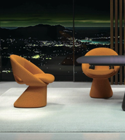 Daya Worldwide Curve Dining Chair with smooth, curved wooden design and cushioned seat for modern dining rooms.