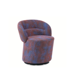 Round back dining chair with wooden legs and upholstered seat, featuring a sleek, modern design from Daya Worldwide.