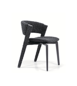 Modern Daya Worldwide arm dining chair with sleek design, upholstered seat, and wooden legs for contemporary dining spaces.