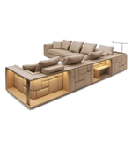 Modern Daya Worldwide storage platform sofa with clean lines and plush cushions, ideal for contemporary living rooms.