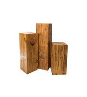 Wood display pedestal by Daya Worldwide, featuring a sleek, minimalist design perfect for showcasing decorative items or art pieces.