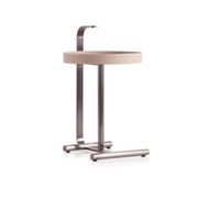 Daya Worldwide Halo Accent Side Table with circular top and sleek base, in a modern design suitable for living room decor.