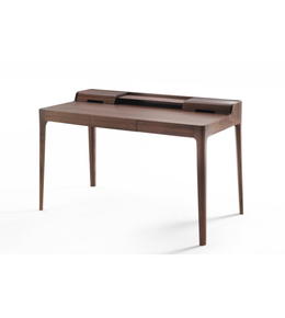 Walnut study table by Daya Worldwide featuring a sleek tabletop and sturdy legs, ideal for home or office study spaces.
