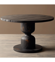 Daya Worldwide Varen dining table with wooden top and sleek metal legs, ideal for modern dining room decor.